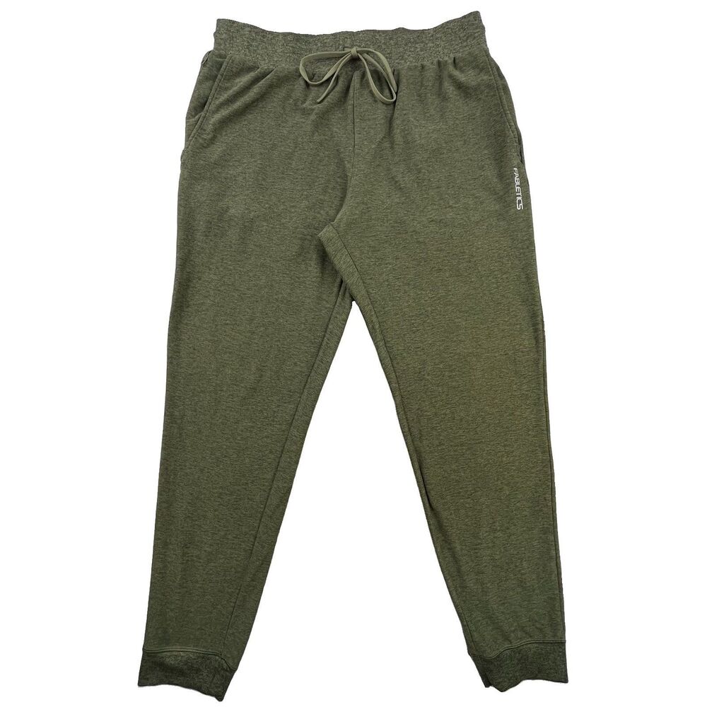Fabletics Cloud Jersey Joggers Men's L Green Lightweight Athletic Sweatpants